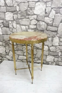 Mid Century Coffee Table Hollywood Regency Onyx Marble Plant Table - Picture 1 of 13