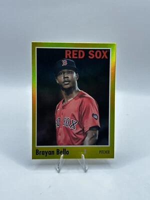 2024 Topps Archives Yellow Foilboard SP #194 Brayan Bello Boston Red Sox - Image 1 of 2