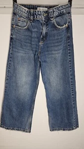 ZARA JEANS UNISEX BOYS GIRLS 11 - 12 ADJUSTABLE WAIST Wide Leg - Picture 1 of 8