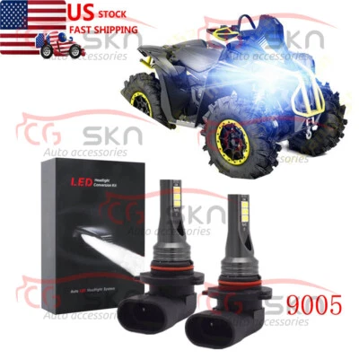Bombilla de faro LED 2 PIEZAS 6000K de alta potencia para Can-Am Renegade 1000 500 800 800R Foto 1 de 4