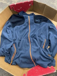Howler Brothers Bros Grid Fleece Sweatshirt Jacket XXL Blue Full Zip Waffle A3 - Picture 1 of 3