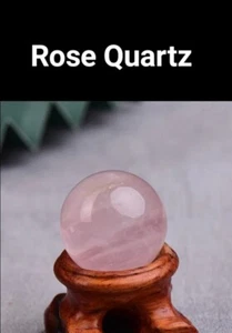 Rose Quartz Sphere, Healing Sphere, Crystal Ball, Crystal Sphere Desktop Stone - Picture 1 of 4