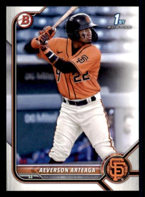 2022 Bowman Prospects #BP82 Aeverson Arteaga - Image 1 of 2