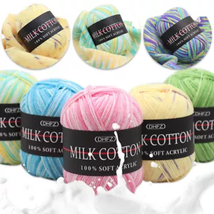 50g / 1Roll Cotton Knitting Wool Cotton Thread Hand Knitting Yarn Wool Crochet - Imagen 1 de 40