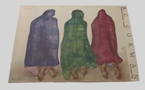 R.C. Gorman signiert Vintage 80er Houston Kauffman Frauen beten Ausstellung Poster - Bild 1 von 3