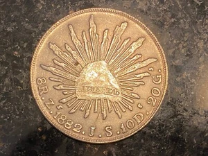 1882 Mexico Ca MM 8 Reales Silver Libertad Coin - Picture 1 of 6