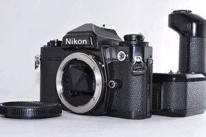 Nikon FE 35 mm Spiegelreflexkamera schwarzes Gehäuse mit MD-11 Motorantrieb Made in Japan - Bild 1 von 17