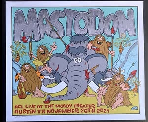 Mastodon Opeth Concert Poster Austin 2021 Frank Kozik - Picture 1 of 2