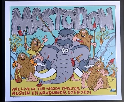 Mastodon Opeth Concert Poster Austin 2021 Frank Kozik - Image 1 of 2