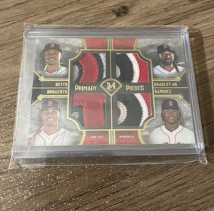 2017 Topps Museum Collection Primary Pieces Quad Relic #'d /25 Red Sox Betts