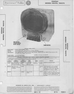 1950 PONTIAC 984296 984570 AUTO CAR RADIO SERVICE MANUAL PHOTOFACT SCHEMATIC fix - Picture 1 of 1