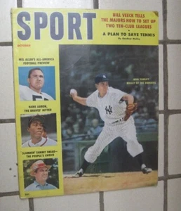 Bob Turley Hank Aaron Sam Snead Yankees Braves Golf 1958 Sport Magazine - Picture 1 of 1