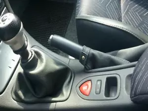 Renault Laguna 2 Grandtour Funda De Cambio Y Freno De Piel Verdadera Gris - Imagen 1 de 1