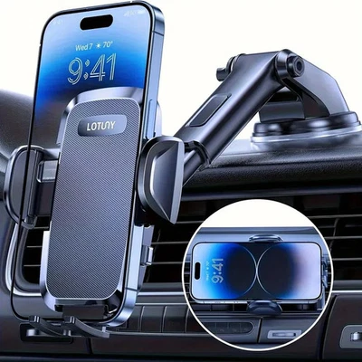 Universal Car Dashboard/Windshield Phone Mount Holder For iPhone Samsung Google - Image 1 of 4