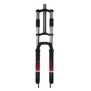 29" Bicycle Suspension Fork 28.6mm Threadless Triple Tree Double Shoulder Disc - Picture 1 of 6