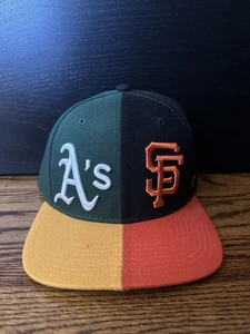 SF Giants x Oakland Athletics’s SPLIT 47 Brand Battle Of The Bay Snapback Hat - Picture 1 of 5