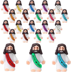Little Jesus Figures, Mini Jesus Figurines in Bulk, Multicolor Tiny Jesus Figure - Picture 1 of 12