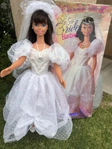 Barbie 1994 My Size Bride Brunette Life Size 3 Feet Doll Mattel - Picture 1 of 9