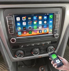 Für VW Golf Tiguan Passat Skoda Apple Carplay Android Auto Autoradio GPS Navi BT - Bild 1 von 15