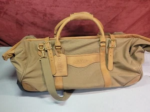 ORVIS Canvas/Leather Duffle Rolling Bag Travel Bag - Picture 1 of 11