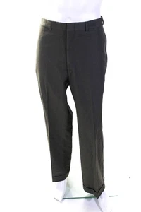 Brooks Brothers Mens Wool Pleated Front Straight Leg Dress Trousers Gray Size 35 - Picture 1 of 4