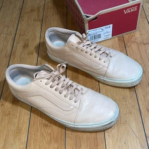 Vans Fondo Blanco Cuero Rosa Hombre Talla 13 - Imagen 1 de 5