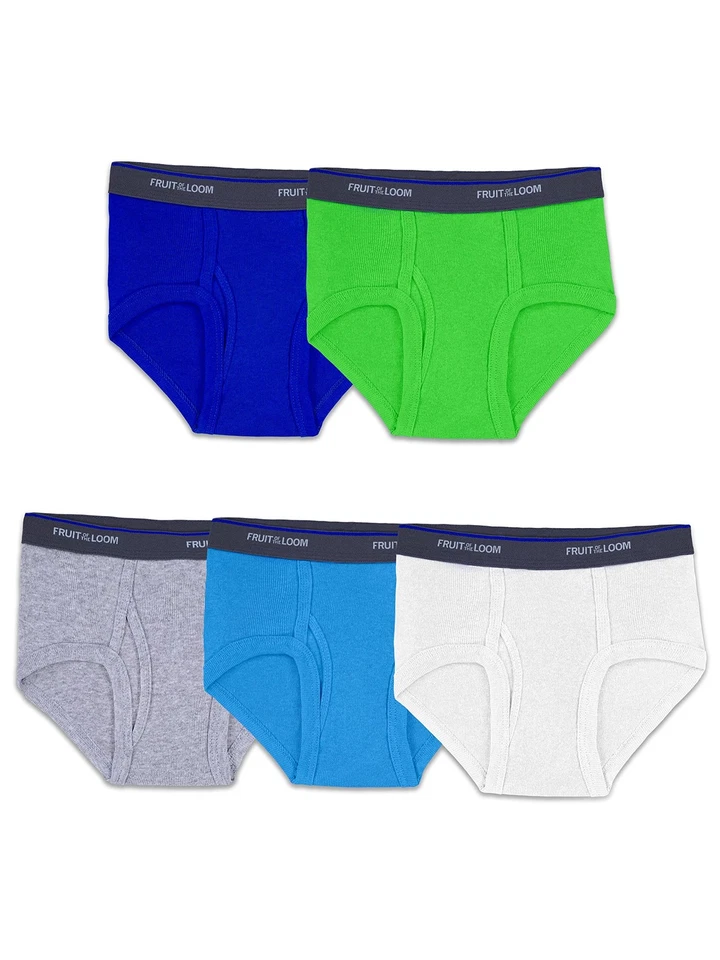 Fruit of The Loom 10 Toddlers Boys Fashion Briefs Size 4t Assorted Color Cotton
