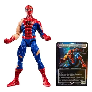 Marvel Legends Magic: The Gathering Actionfigur Battle-Damaged Spider-Man Karte - Bild 1 von 10