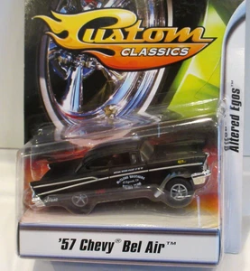 HOT WHEELS ALTERED EGOS ~MATTE BLACK '57 CHEVY 427 BEL AIR GASSER~ - Picture 1 of 6