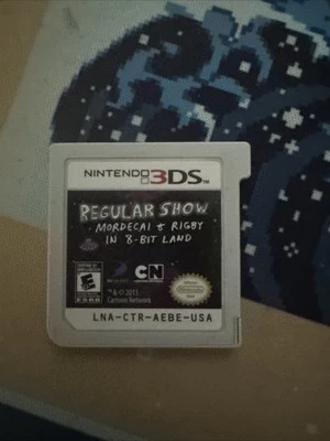 Regular Show Mordecai & Rigby in 8-Bit Land (Nintendo 3DS) Cartridge Only Tested - Image 1 of 3