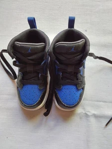 Nike Air Jordan 1 mid blue toddler 640735-077 Size 6c - Picture 1 of 5