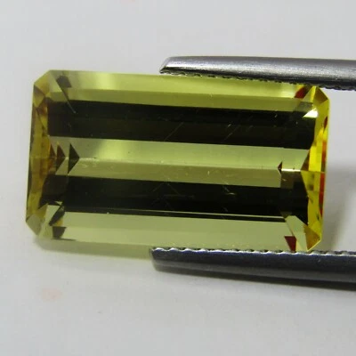 4.79Cts Excellent Natural Yellow Color Unheated Scapolite Emerald Cut Gem VDO - Image 1 of 4