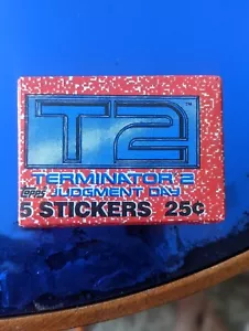 TOPPS CARDS TERMINATOR 2 T2 Judgement Day  Wax Packs Sticker Schwarzenegger  - Picture 1 of 5