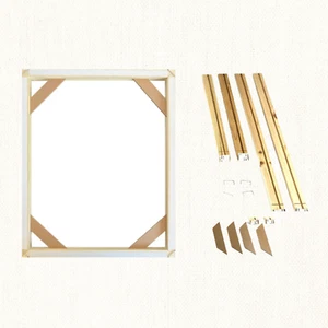 WOOD FRAME FOR CANVAS STRETCHING DIY CUSTOM SIZES WRAPPING KIT - Picture 1 of 20