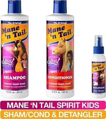 Mane 'n Tail Spirit Untamed Shmpoo/Conditioner/Detangler Caramel Apple UK Seller - Image 1 of 3