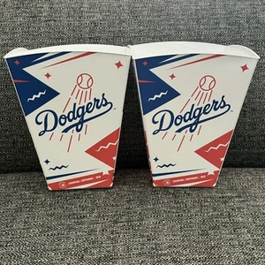 LA Dodgers Stadium Souvenir Lrg 2 Square Popcorn Bucket MLB Baseball 9”x7” Blue - Picture 1 of 16