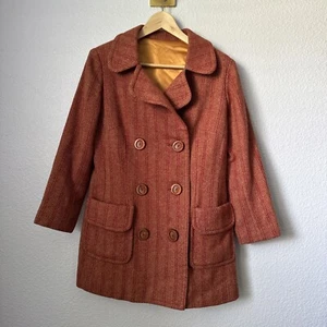 True vintage Women’s 1960s double breasted herringbone wool jacket - Picture 1 of 16