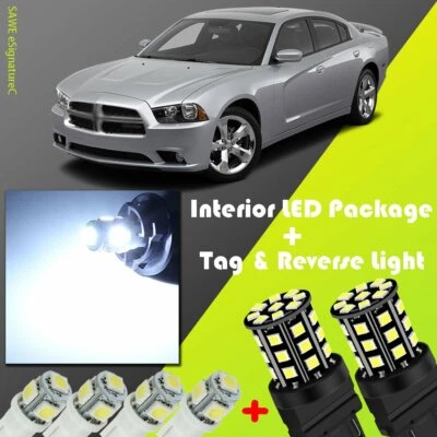 21x White LED Interior + Reverse Light Bulb Package For 2011- 2014 Dodge Charger - Image 1 of 4