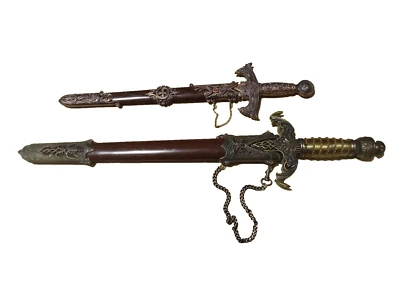 DOS (2) ESPADAS Colgantes de Pared Acero Inoxidable Shina Foto 1 de 4