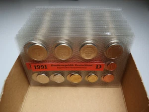 ALEMANIA: BRD KMS JUEGO DE MONEDAS DE CURSO - STGL - Seleccionar de 1991 - 2001 A D F G J - Imagen 1 de 21