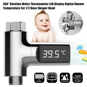 NEU Digitales Duschtemperatur-Wasserthermometer mit LED-Anzeige Echtzeit-Monitor - Bild 1 von 19