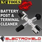 KC TOOLS 4 Way Battery Post and Terminal Cleaner, Maintenance Cross Type - 10457