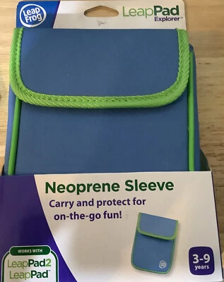 LeapPad Explorer Neoprene Carry & Protect Sleeve, Blue, Holds a LeapPad 1 or 2 - Image 1 of 3
