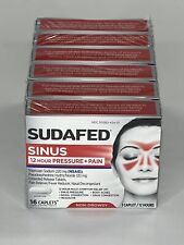 Pack of 6 - Sudafed Sinus 12 Hour Pressure + Pain | Non-Drowsy | 16 Caplets