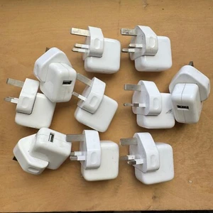 10 x Genuine Apple 10W USB iPad & iPhone Adapter Charger With Plug A1357 - Picture 1 of 6