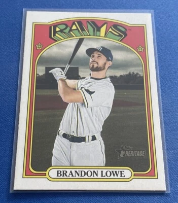 2021 Topps Heritage #241 Brandon Lowe Tampa Bay Rays - Image 1 of 2