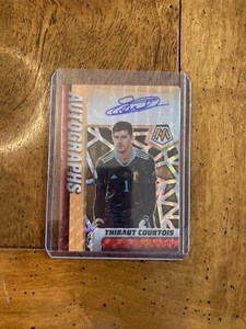 Thibaut Courtois -2021-22 Mosaic FIFA World Cup Autographs Mosaic Prizm -Belgium - Picture 1 of 4