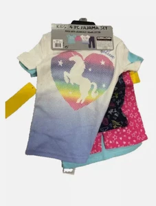 Kirkland Signature Kids' 4-PC Cotton PJ Set (MULTI\UNICORN\RAINBOW, 3T)NWT - Picture 1 of 4