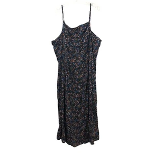 Old Navy Womens Plus 4X Sleeveless High Neck Blue Ditsy Floral Knee Length Dress - Picture 1 of 12