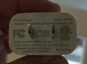 Pro Fast Wall Charger 20W PD USB-C Power Adapter iPhone - Picture 1 of 3